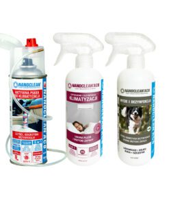 Zestaw Nanoclean AC8 do czyszczenia klimatyzacji domowej + klimatyzacji samochodowej + dla psa