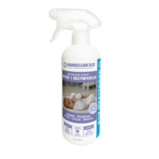 Płyn czyszcząco-dezynfekujący NANOCLEAN AC8 HOME DZIECKO Gotowy do użycia bezzapachowy w spryskiwaczu 490ml. [AC8B5G490]