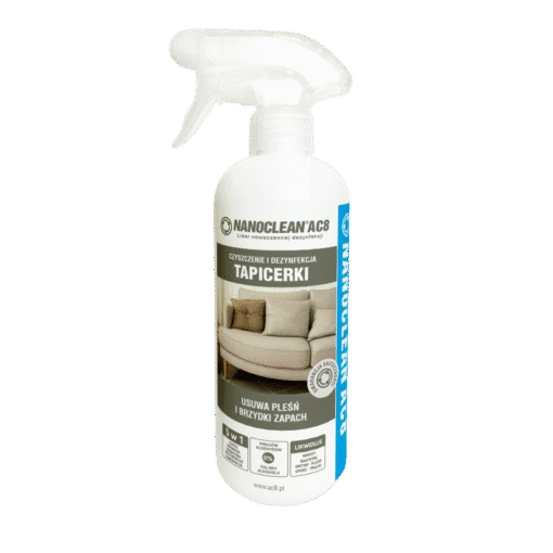 Płyn czyszcząco-dezynfekujący NANOCLEAN AC8 HOME TAPICERKA Gotowy do użycia o zapachu lawendy w spryskiwaczu 490ml. [AC8L5G490]