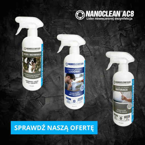 Zestaw Nanoclean Pies, materac, lodówka